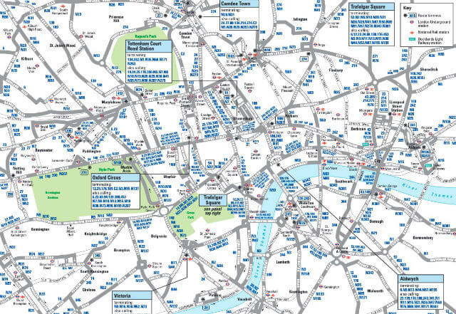 Plan Bus Londres Nuit