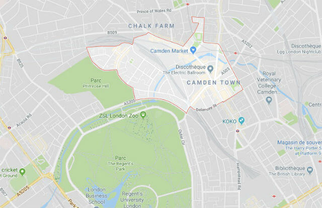 Plan Quartier Camden Londres
