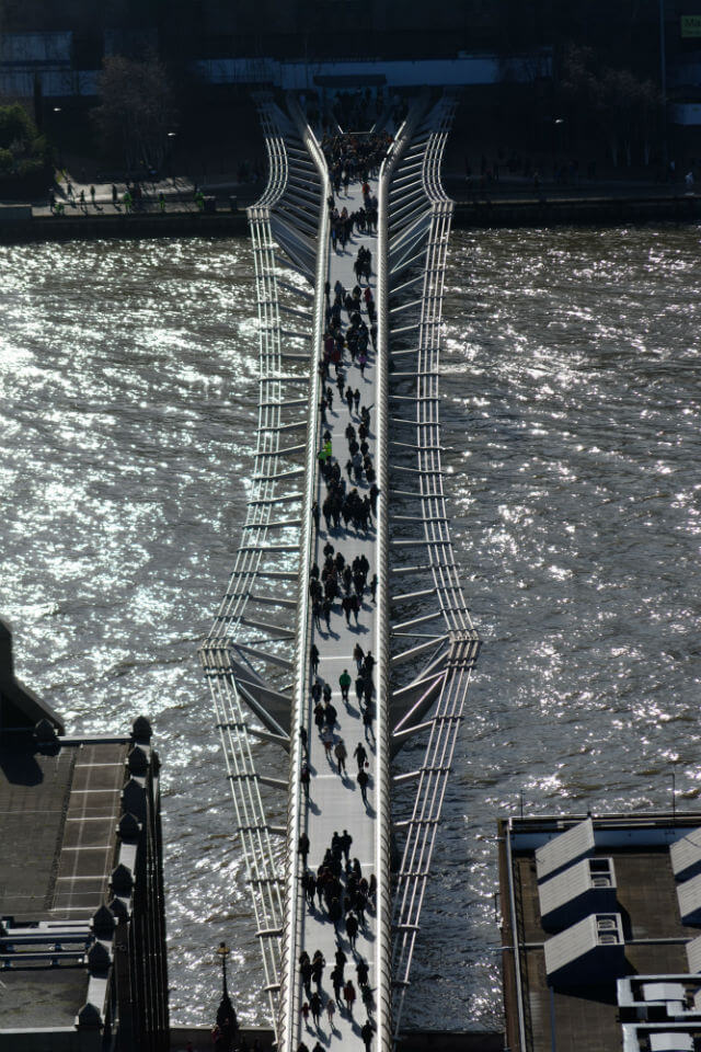 Millenium Bridge Photo Aerienne