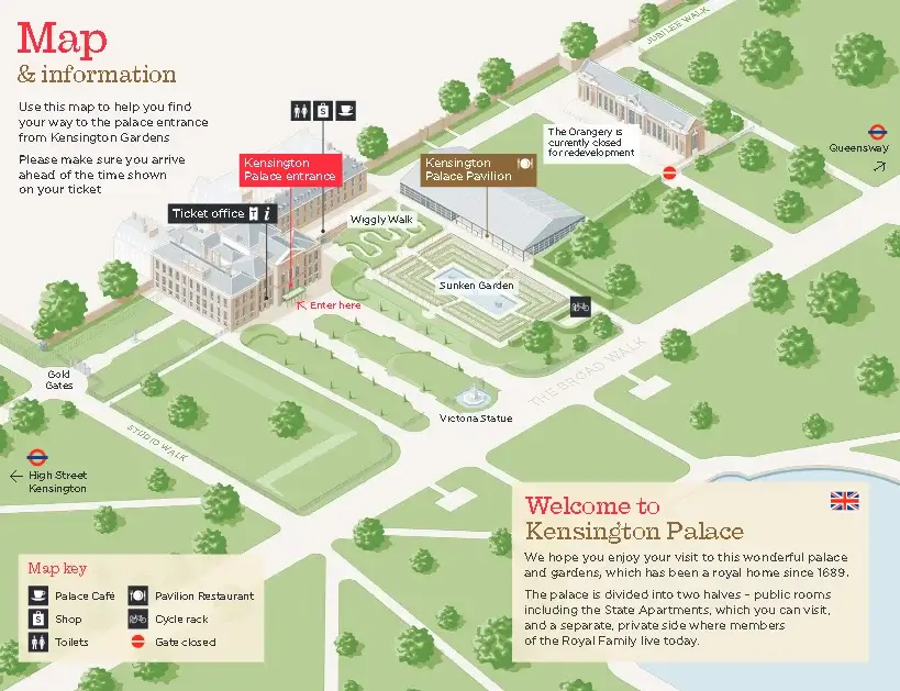 Plan Palais Kensington Londres