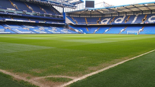 Bord pelouse Stamford Bridge Stade Chelsea FC