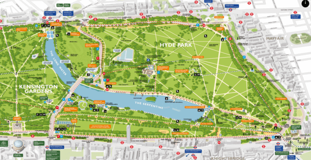 Plan Hyde Park Londres