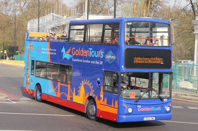 Bus touristique Golden Tours à Londres