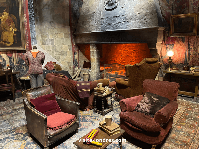 Salle commune Gryffondor au Studio Harry Potter à Londres